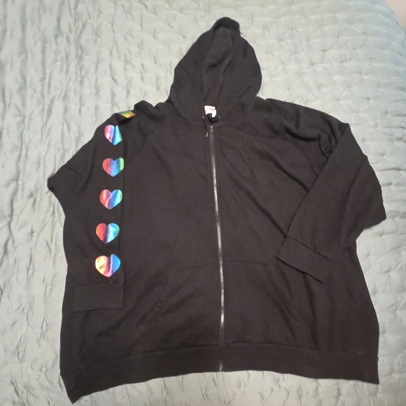 Torrid Trolls "Love Always" Zip Up Hoodie β€οΈπ§‘πππ - Picture 6 of 7